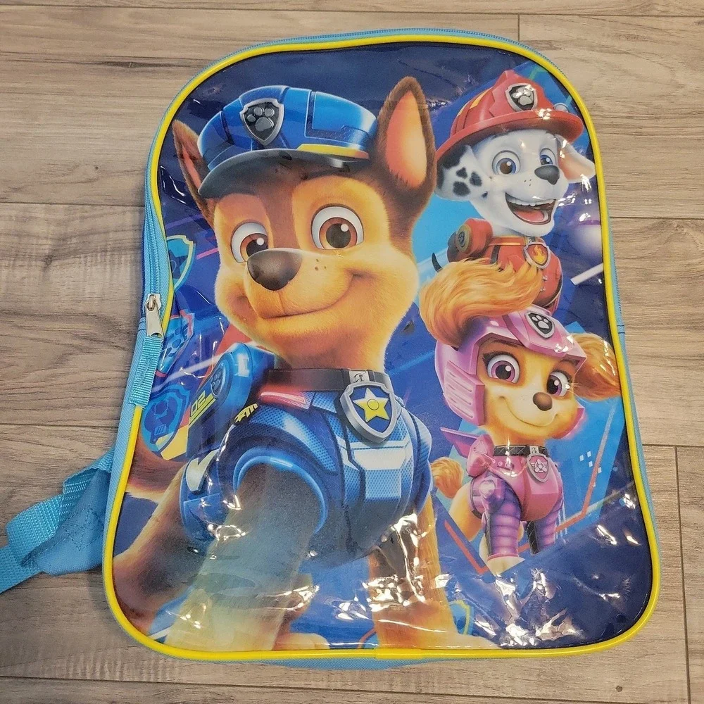 Paw Patrol Kids Backpack School Bag Blue Adjustable Straps Preschool NEW